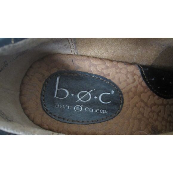 BOC Born Concept  Women’s 8 M Black Leather Mules Shoes 2" heel  Excellent Cond. - Picture 5 of 6